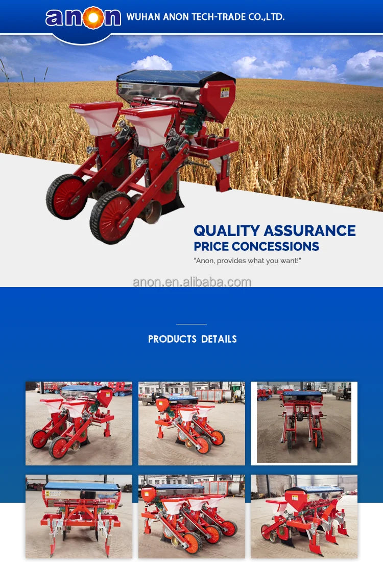 ANON  6/8 Rows Corn Planter Seeder Farm Wheel Tractor Machine Agriculture Equipment With Fertilizer Function corn planter manual