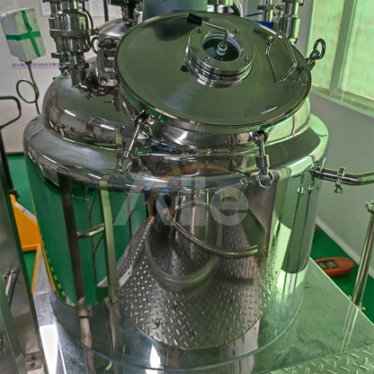 1000L emulsifying vacuum pot with oil and water pot can be customized to produce creams gels and skin care products