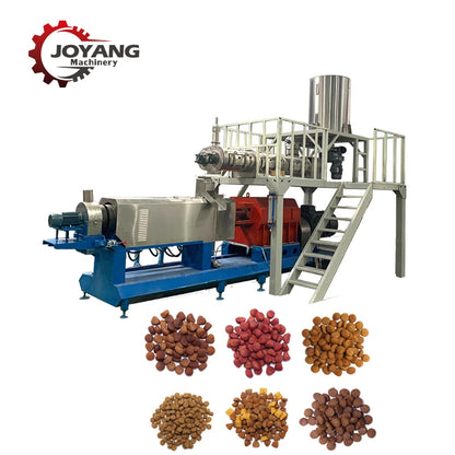 CE Certification Fully Automatic Dry Pet Food Extruder Dog Kibble Making Machine Cat Food Production Line
