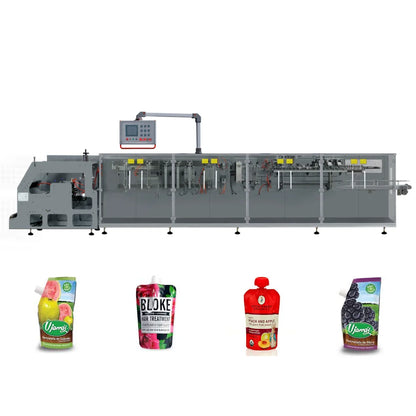Automatic Horizontal Powder Liquid Paste Doypack Forming Filling Sealing Packing Machine wiht Spout