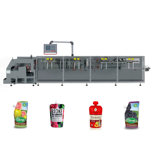 Automatic Horizontal Powder Liquid Paste Doypack Forming Filling Sealing Packing Machine wiht Spout