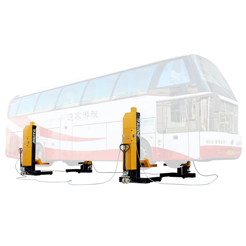 AUTENF 30 ton four columns commercial heavy duty truck lift electrical hydraulic 4 post car lift cabled bus lifter with ce