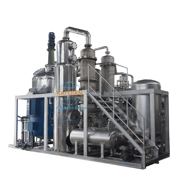 Continuous oil recycling plant waste black oil regeneration plant base oil distillation equipment