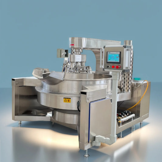 Good quality multi-claws planetary jacketed kettle automatic gas heating frying machine with mixer commercial granule fryer