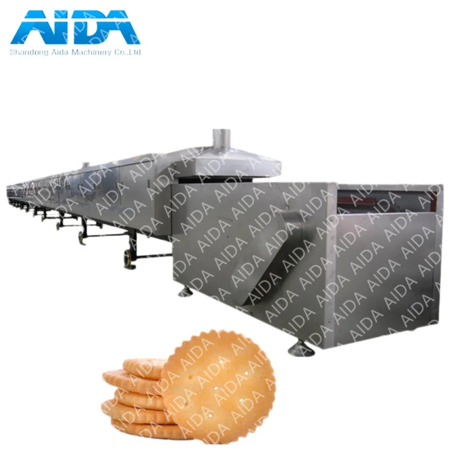 Fully automatic biscuit  tunnel oven gas electric biscuit oven small gas cookie cake tray oven