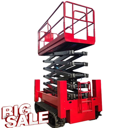 19ft mechanical crawler Self-propelled lift track automotive caterpillar all-terrain off-road track scissor lift for sale