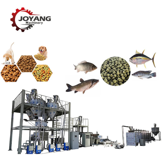 150-3000 kg/h Pets Food Processing Machine Plant Dog Dry Cat Food Extruding Machinery Line Extruders