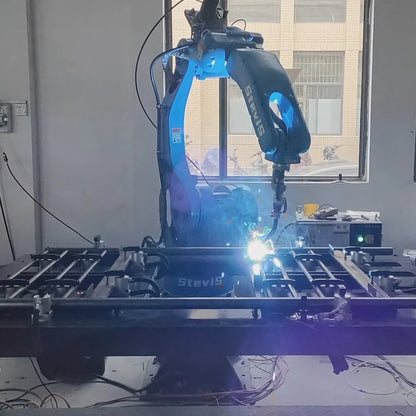 Local service in Bulgaria robotic arm machine welding for storage racks production robot MIG weld industry automat robot weld