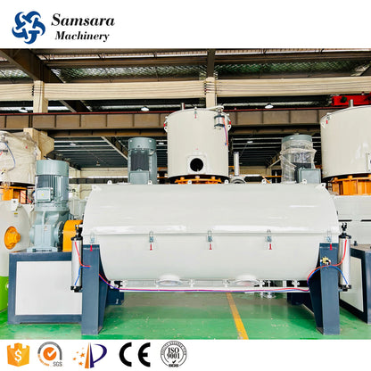 Horizontal Plastic Pvc High Speed Blender Mixer Hot And Cold Compound Mixer Machine For WPC Flooring