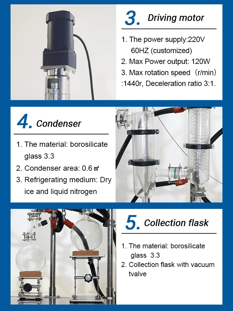 YUHUA used wiped film evaporator industrial distillation equipment solvent destilation unit