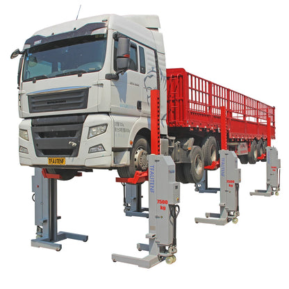 TFAUTENF cable-free heavy duty commercial vehicle column lift with 10000 lbs capacity for truck lift and bus maintenance