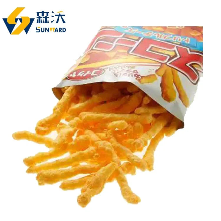 100-200 kg/h Small Output Fried Cheetos Fryer Snack Machine Curls Snack Flavoring System Processing Line