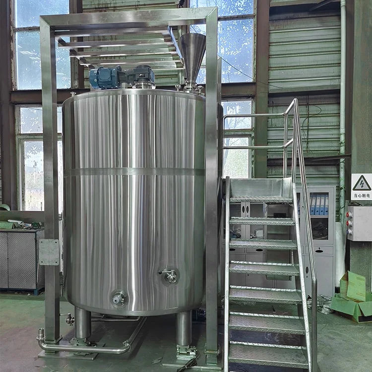 5000L Stainless Steel Food Grade Blender Mixing Tank Mixer For Mayonnaise Ketchup And Sauces With Homogenizer Emulsifier Machine
