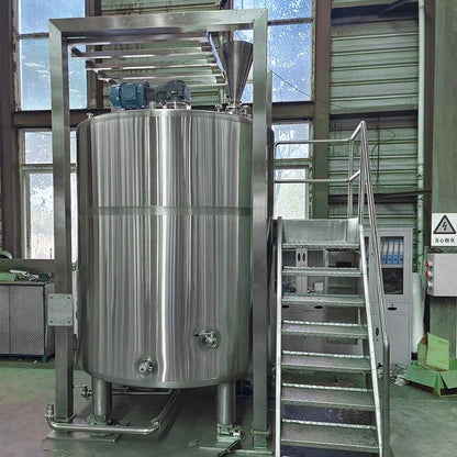 5000L Stainless Steel Food Grade Blender Mixing Tank Mixer For Mayonnaise Ketchup And Sauces With Homogenizer Emulsifier Machine