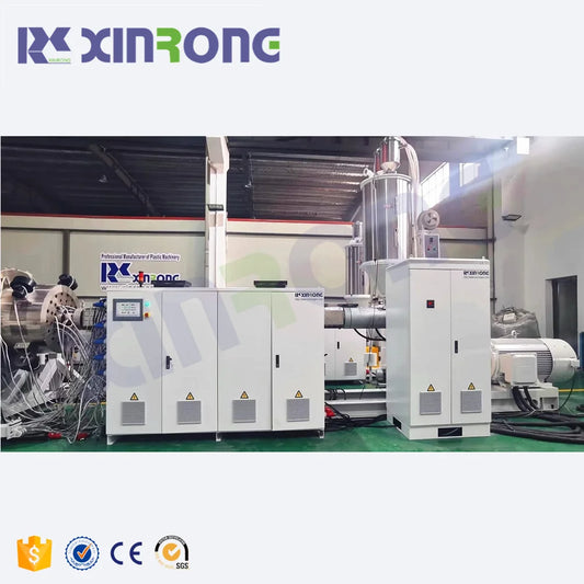 Xinrongplas automatic PE hdpe pipe plastic extruding equipment irrigation pipe extrusion making machine line