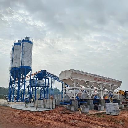 Fully automatic Capacity 25 30 50 60 100 120 180 cbm hr complete Ready mix Concrete Batching Mixing Plant system