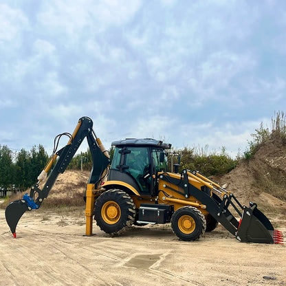 Shandong Factory Price High Quality Front Digger Loader 388 Model 4x4 Back Hoe Loader Excavator