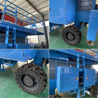 Work Platform Off Road 8m 10m 12m 14m 16m Rough Terrain Scissor Lift With Diesel Engine