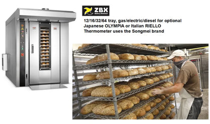 Industrial Food Baking Machine Tunnel Baking Oven Combination Rotary Oven with Trolley