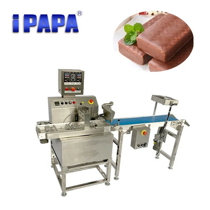 Good feedback Small Chocolate Coating Covering Mini Chocolate enrober Enrobing Machine Fan conveyor cooling tunnel