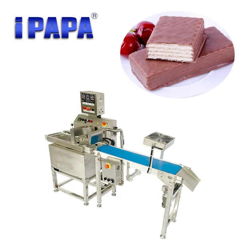 Good feedback Small Chocolate Coating Covering Mini Chocolate enrober Enrobing Machine Fan conveyor cooling tunnel