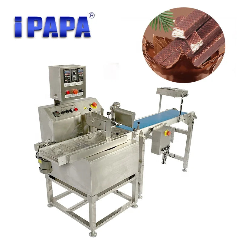 Good feedback Small Chocolate Coating Covering Mini Chocolate enrober Enrobing Machine Fan conveyor cooling tunnel